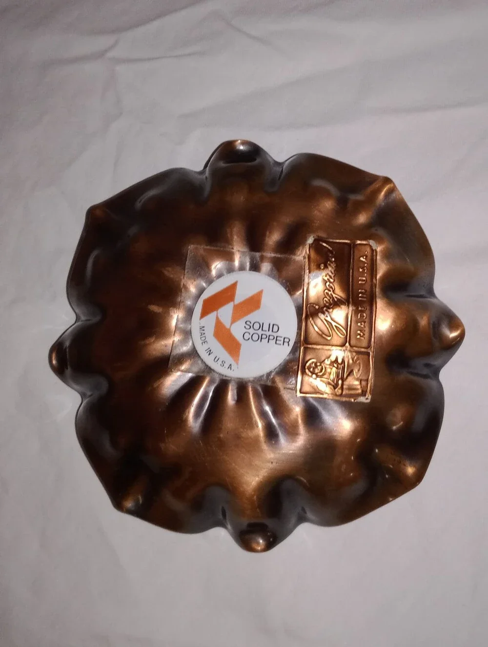 Vintage Gregorian Hammered Copper Candle Stick Holder Decor